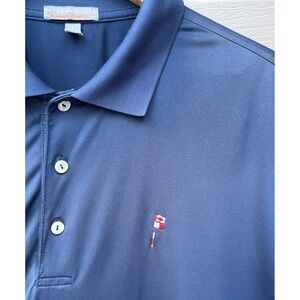 Friars Head Polo Shirt Mens Blue Peter Millar Summer Comfort Golf Performance L